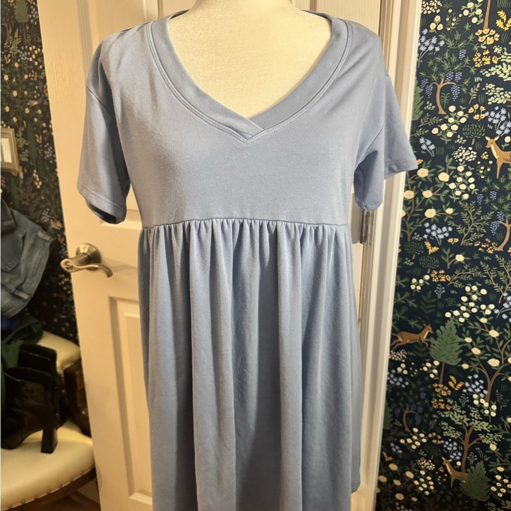 Wild Fable Light Blue V-Neck Dress